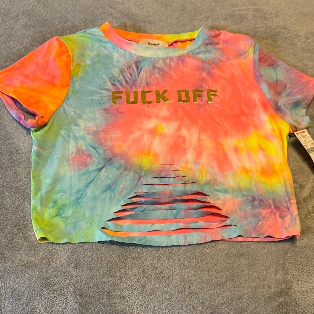 TeenBell Vibrant Tie-Dye Crop Top